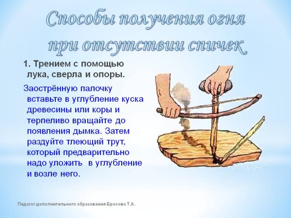 Способы разжигания костра без спичек