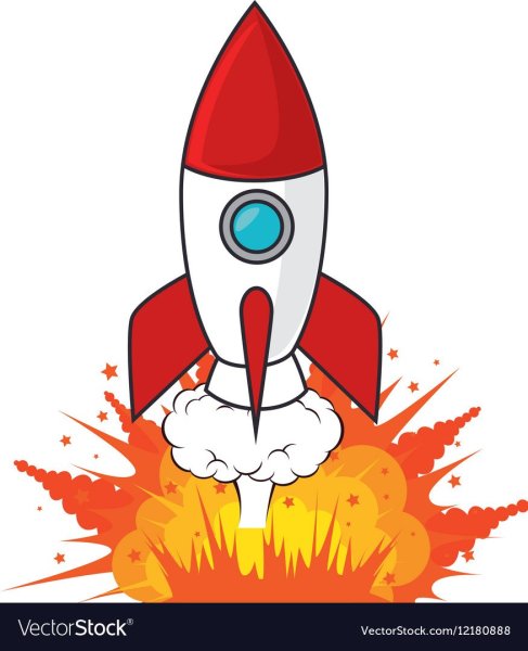 Ракета на старте для детей