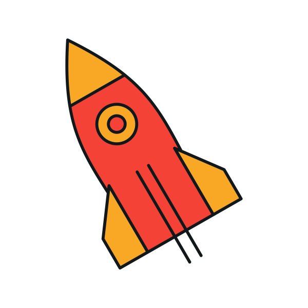Ракета сбоку вектор