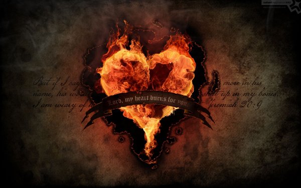 Сердце в огне арт