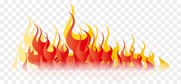 Полоска огня на прозрачном фоне