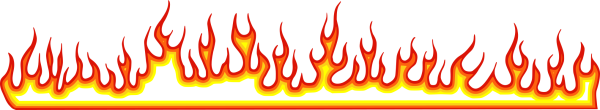 Полоса огня на белом фоне