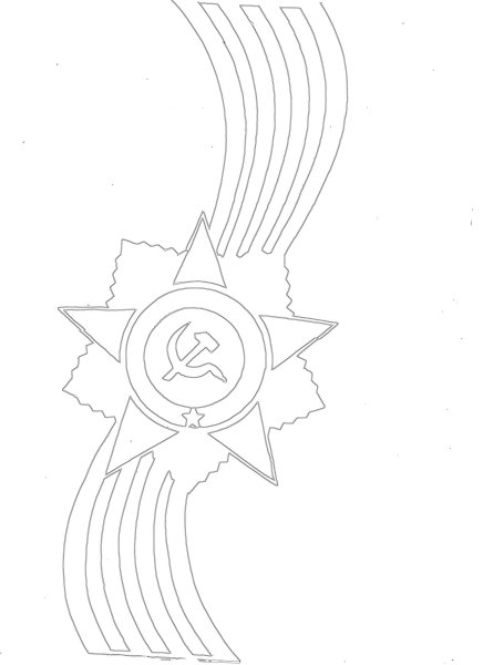 Украшение окон к 9 мая трафареты
