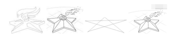 Поэтапное рисование вечного огня