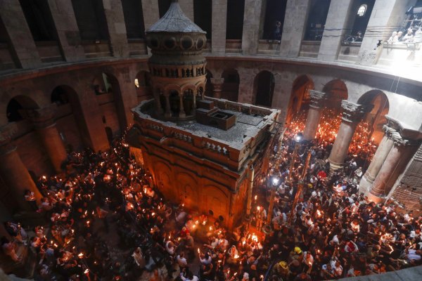 Храм гроба Господня в Иерусалиме Благодатный огонь