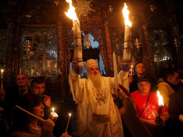 Храм гроба Господня Благодатный огонь