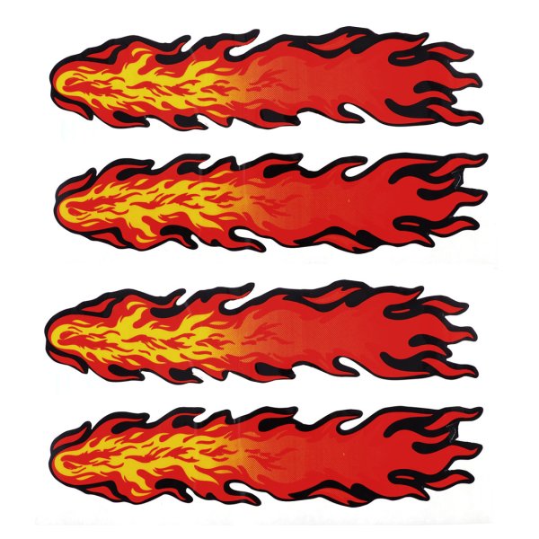 Огненные наклейки на авто