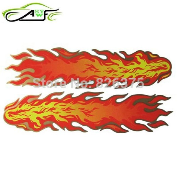 Наклейки для велосипеда огонь