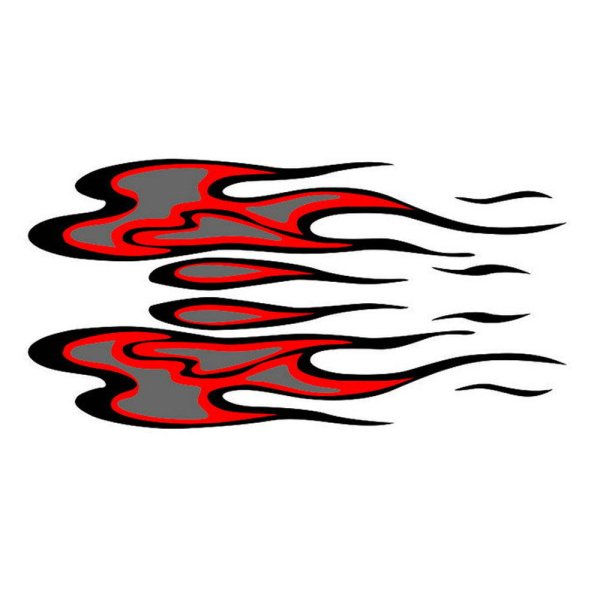 Наклейки на борта авто пламя