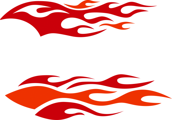 Наклейки на машину язык пламени