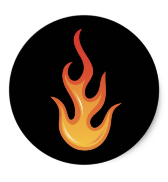 Огонь арт стикер