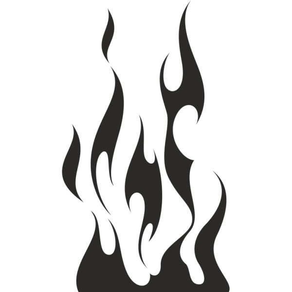 Трафарет пламя