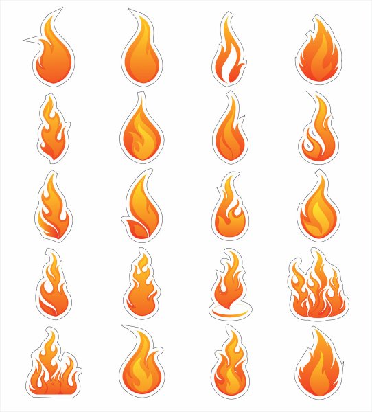 Стикер огня без фона