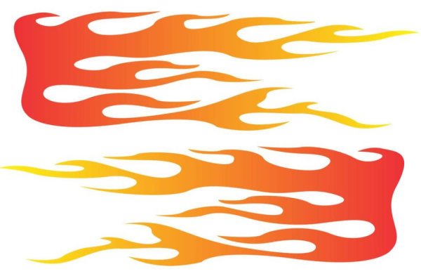 Наклейки на авто языки пламени