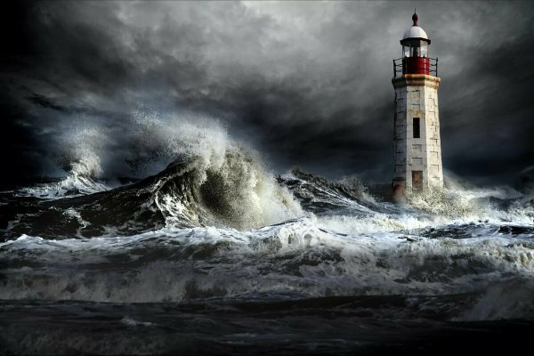 Толбухин Маяк в шторм