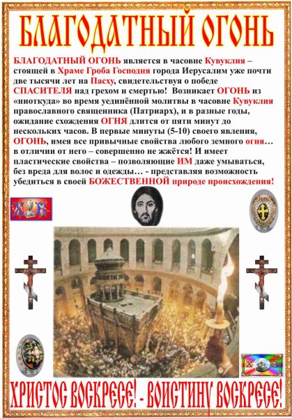 Схождение Благодатного огня поздравления