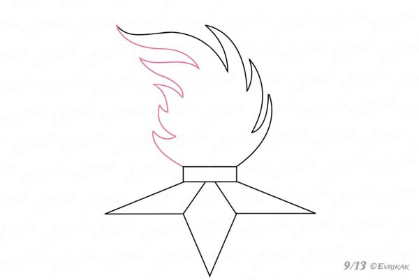 Вечный огонь рисунок