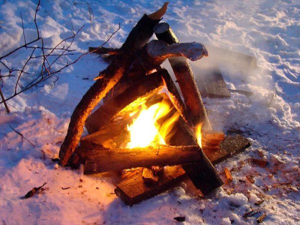 Огонь зимой