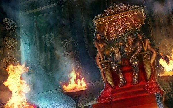 Фэнтези Тронный зал Король Королева