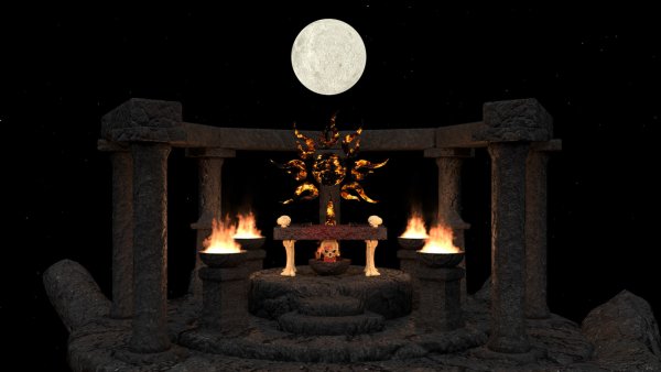 Каменный жертвенный алтарь