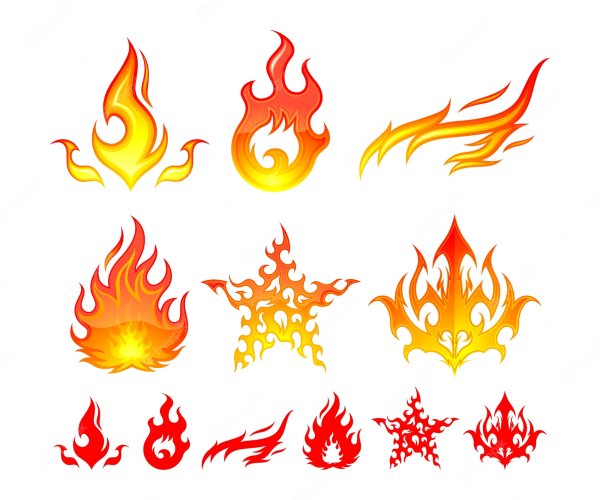 Стилизованное изображение огня