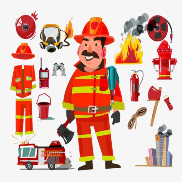 Атрибуты профессии пожарный