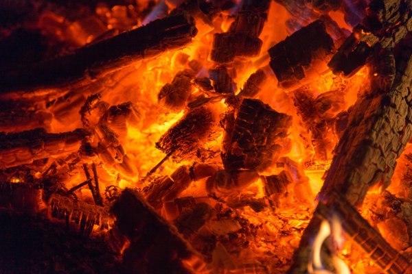 Текстура горящих углей