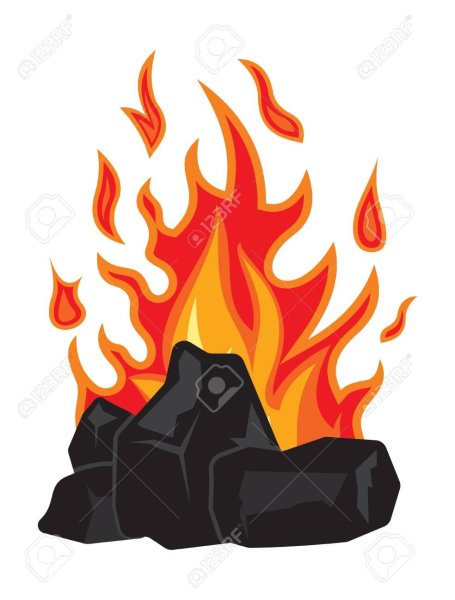 Горящий уголь