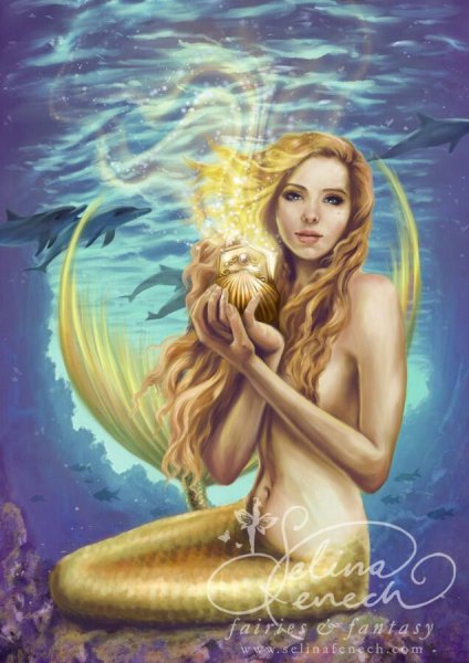 Русалка с арфой