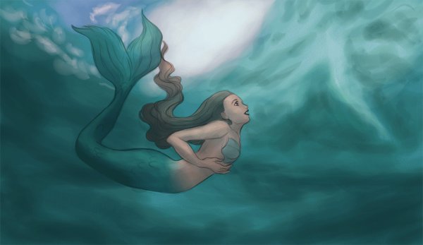 Русалка плывет