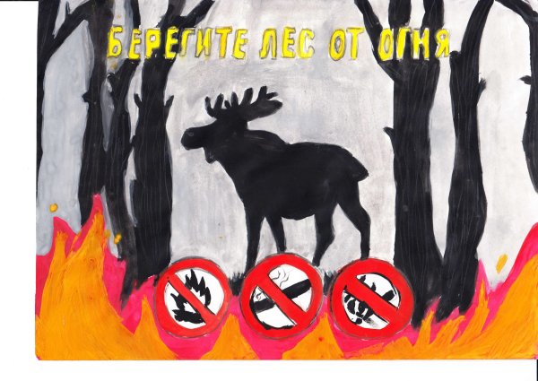 Берегите лес от пожара рисунки