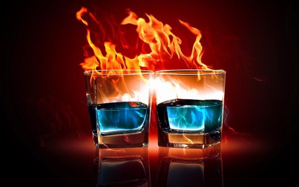 Горящий алкоголь