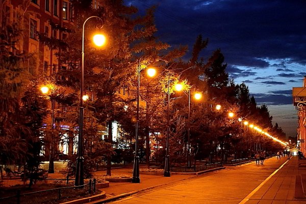 Фонари на проспекте Кирова Саратов