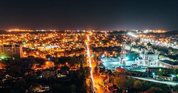 Ночной Саратов панорама