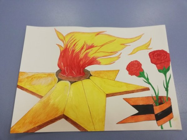 Рисование вечный огонь в подготовительной группе