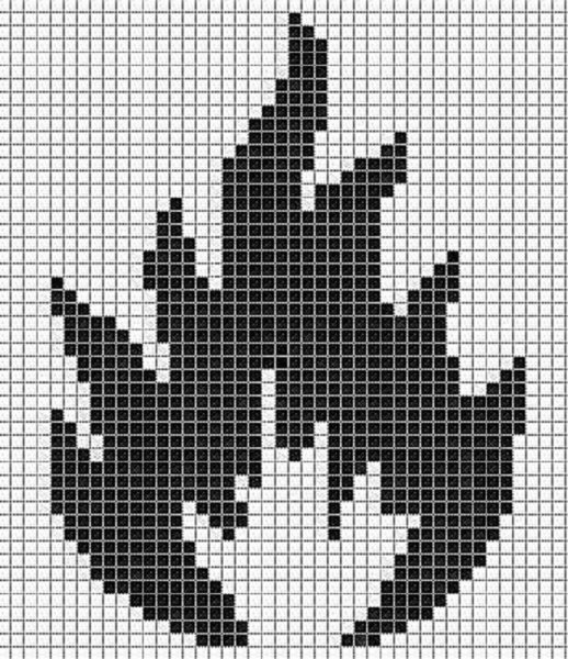 Огонь вышивка крестом