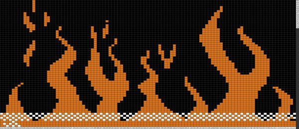 Свитер с рисунком огня