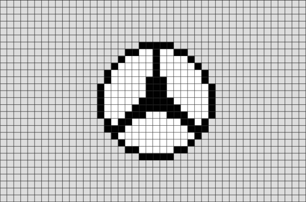 Значки машин по клеточкам