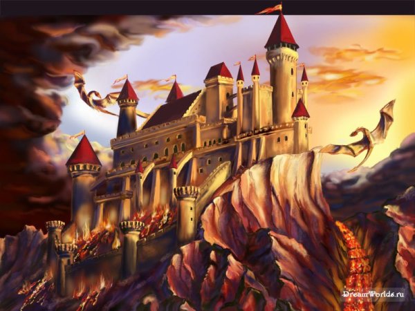 Огонь в замке фэнтези