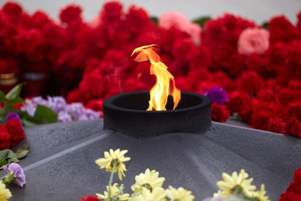 Цветы у вечного огня