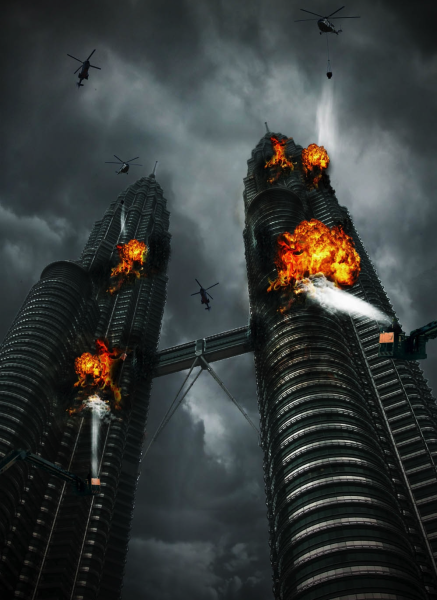 Горящие небоскребы