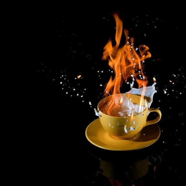 Кофе чашка огонь
