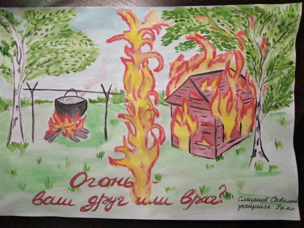 Огонь-друг огонь-враг рисунки
