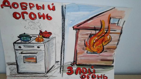 Плакат огонь друг огонь враг