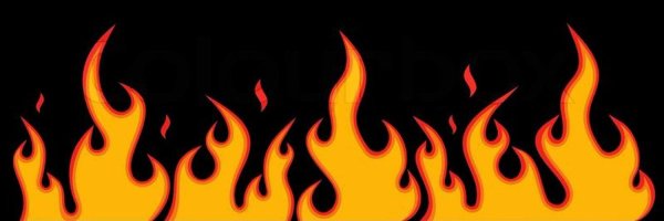 Нарисованный огонь на черном фоне