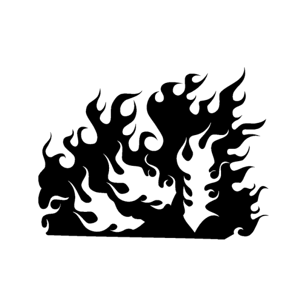 Трафарет языки пламени для аэрографии