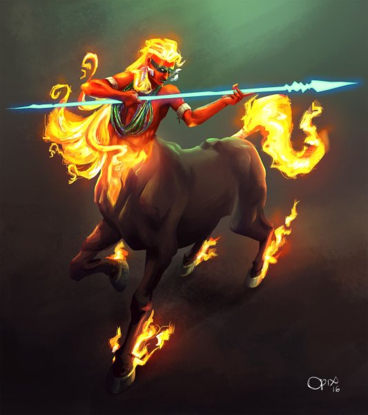 Стрелец Кентавр огонь