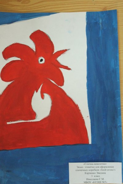 Спичка невеличка а огонь великан рисунок на конкурс