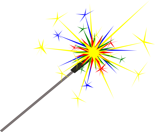 Бенгальские огни на белом фоне