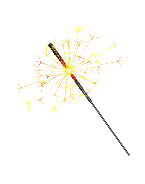 Бенгальские огни на белом фоне